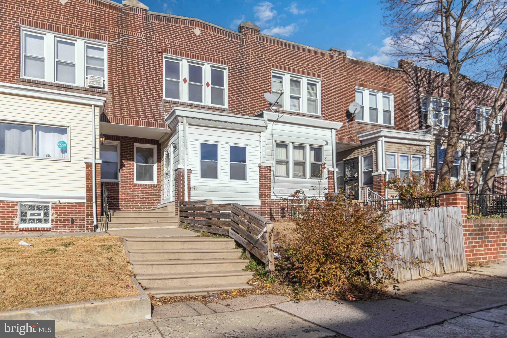 a front view of a house