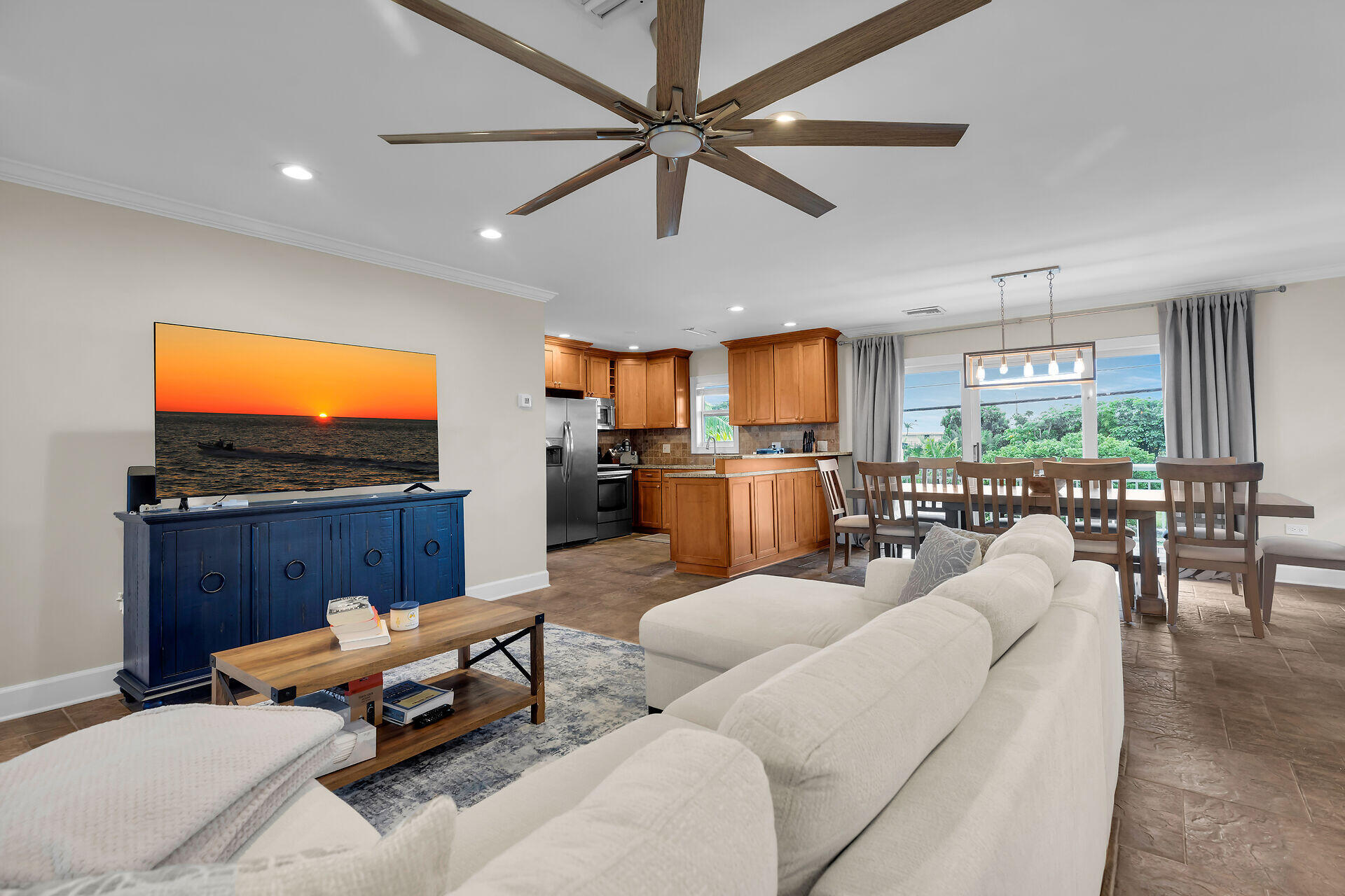 272 West Seaview Drive Duck Key, FL 33050 - Photo 9 of 26 a living room with furniture kitchen view and a large window