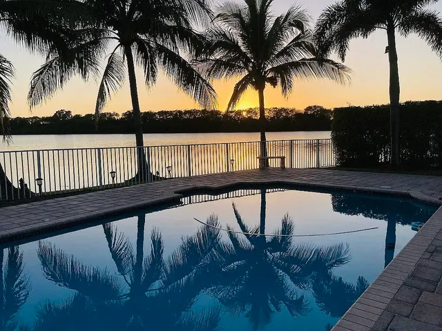 a view of swimming pool and lake view