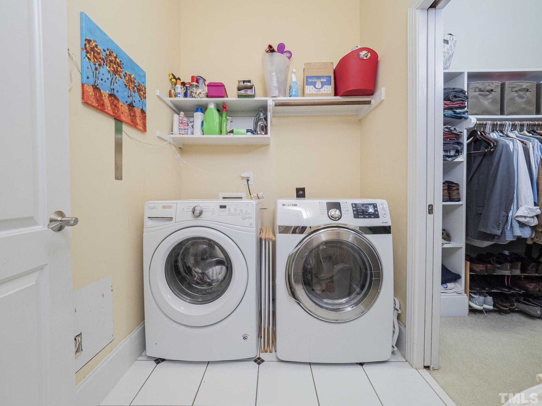 404 Brooks Avenue Raleigh, NC 27607 - Photo 15 of 18 a utility room with sink dryer and washer