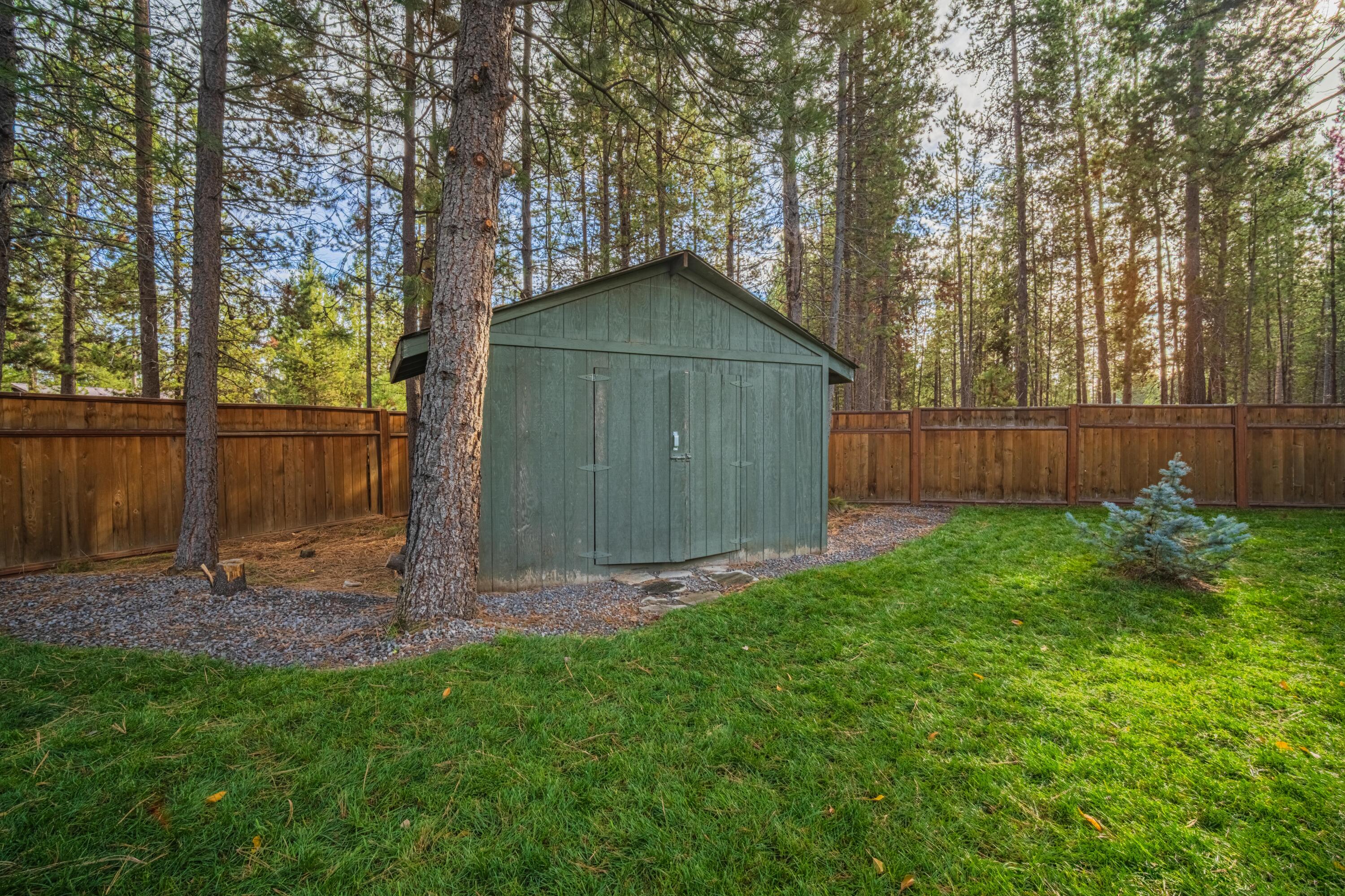 56078 Snow Goose Road Bend, OR 97707 - Photo 35 of 46 Large storage shed.