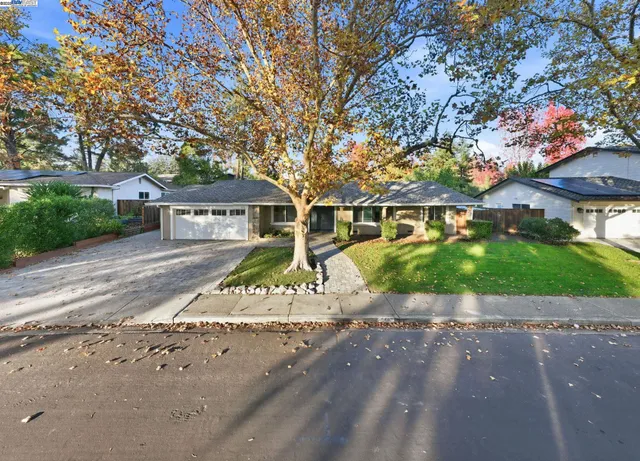 a view of a house with a patio