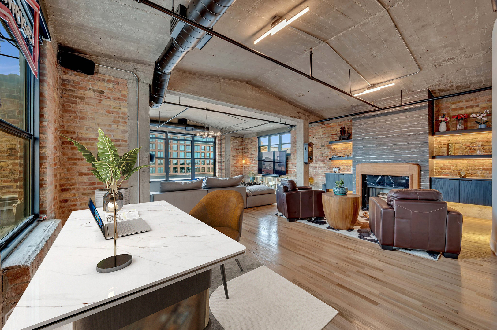 1017 West Washington Boulevard, Unit 7APH Chicago, IL 60607 - Photo 12 of 30 a view of kitchen dining table and chairs