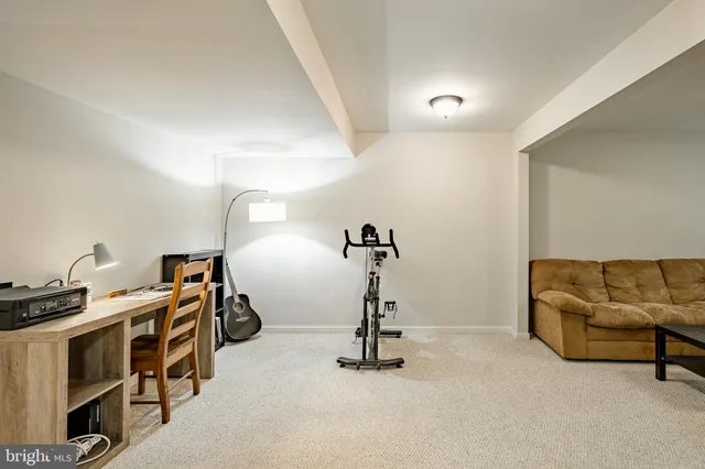 a view of a room with furniture