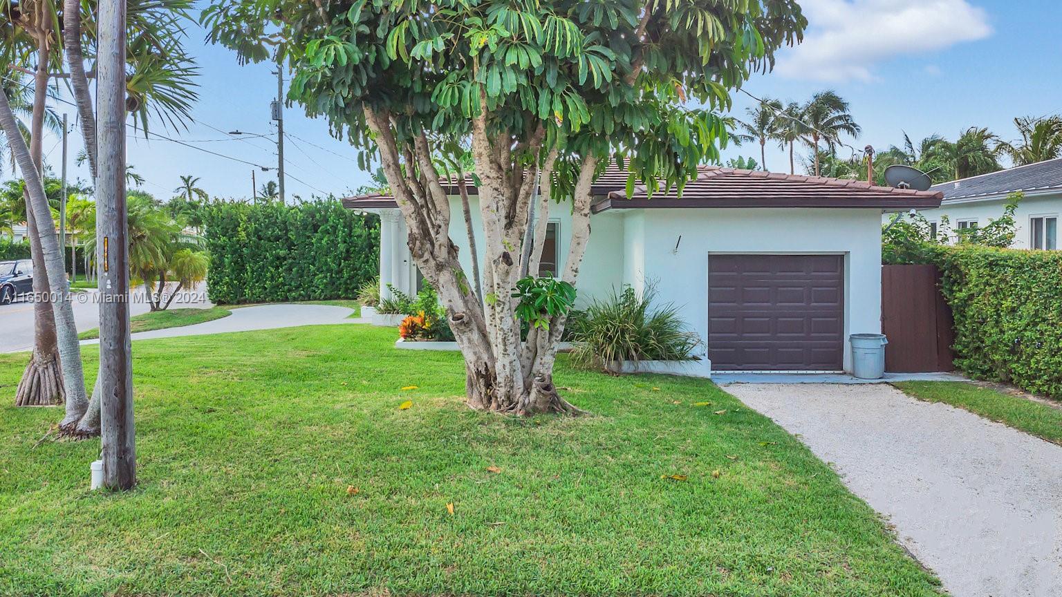 900 Surfside Boulevard Surfside, FL 33154 - Photo 29 of 38 a view of a yard in front of a house with large tree