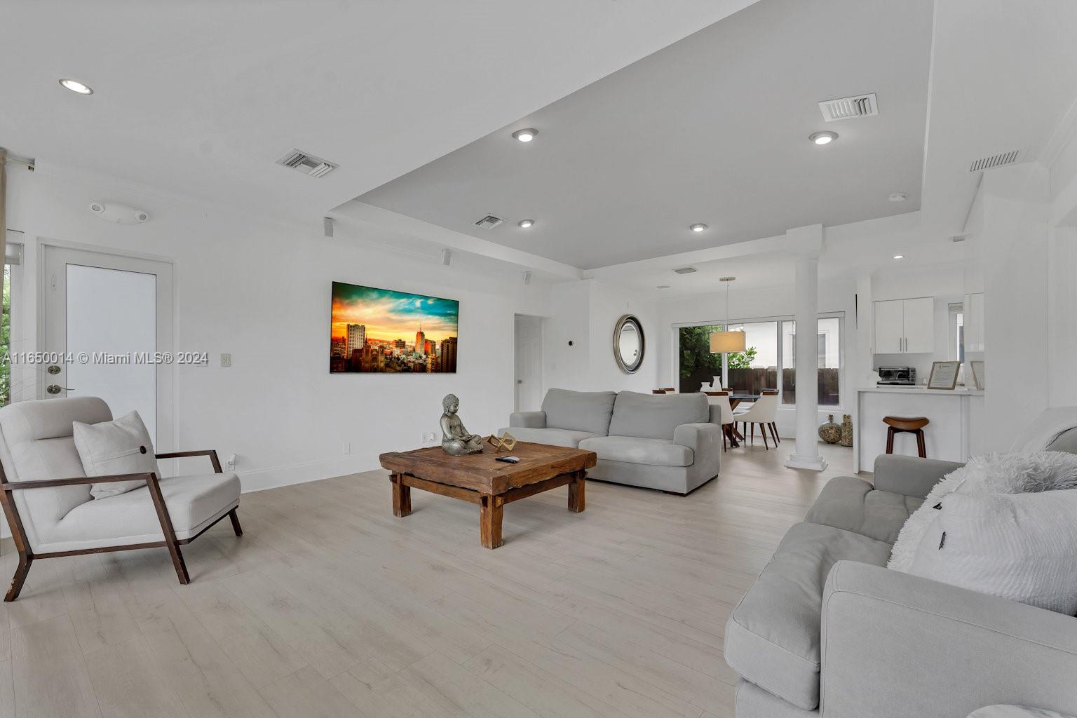 900 Surfside Boulevard Surfside, FL 33154 - Photo 4 of 38 a living room with furniture and a flat screen tv