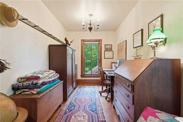 a room with furniture and window