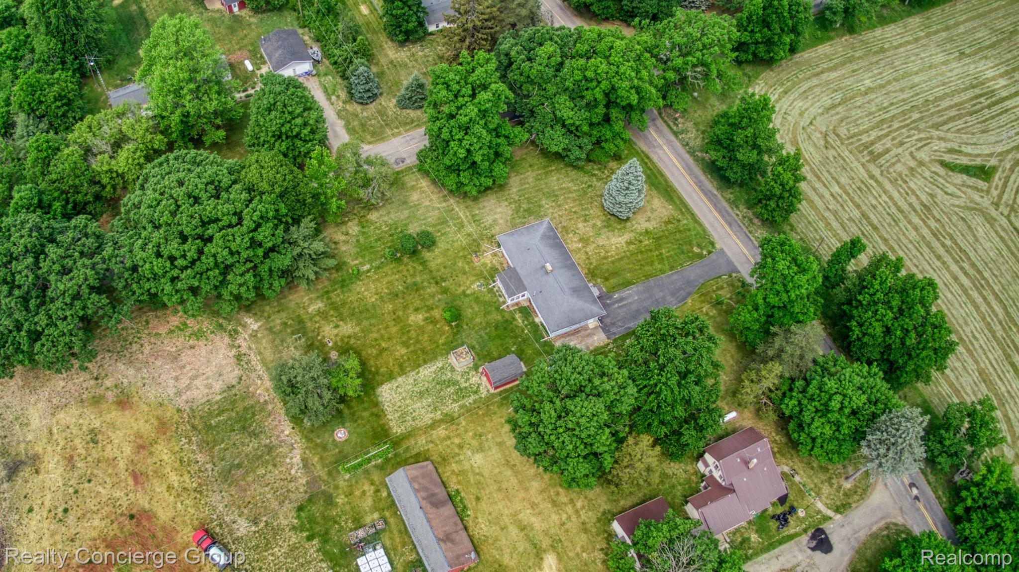 3018 Moyer Road Williamston, MI 48895 - Photo 27 of 28 Aerial view of home & property on 1.36 acres