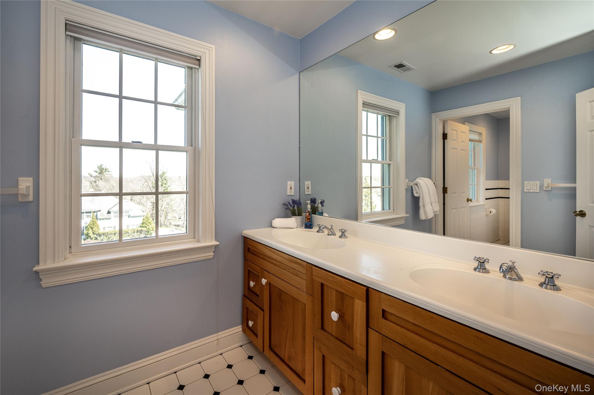 178 Hirst Road Briarcliff Manor, NY 10510 - Photo 27 of 39 Full bathroom featuring double vanity, recessed lighting, and light flooring