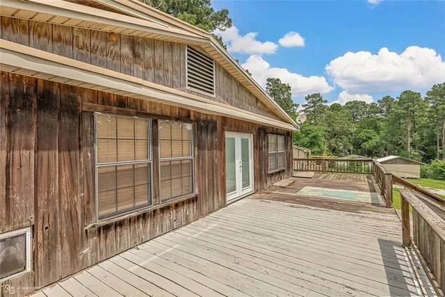 a view of a house with a balcony