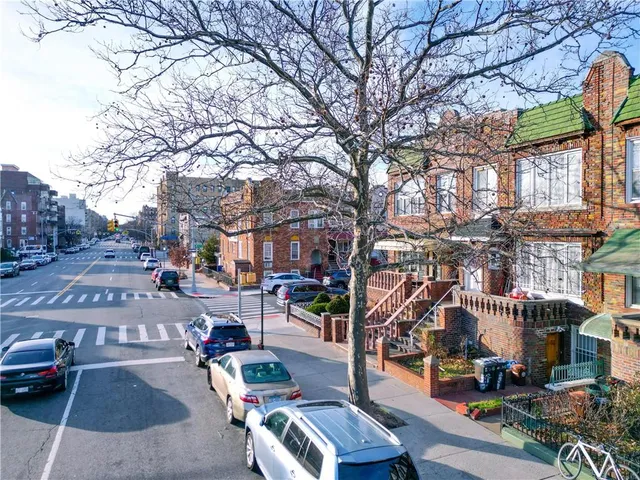 an aerial view of multiple houses