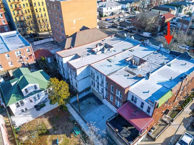 an aerial view of multiple house