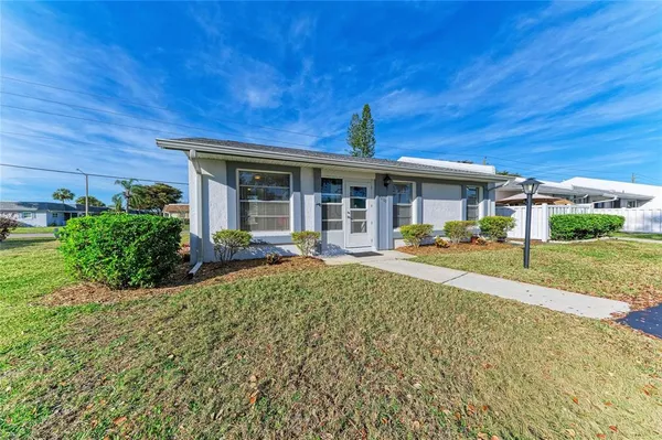 a view of a house with a patio
