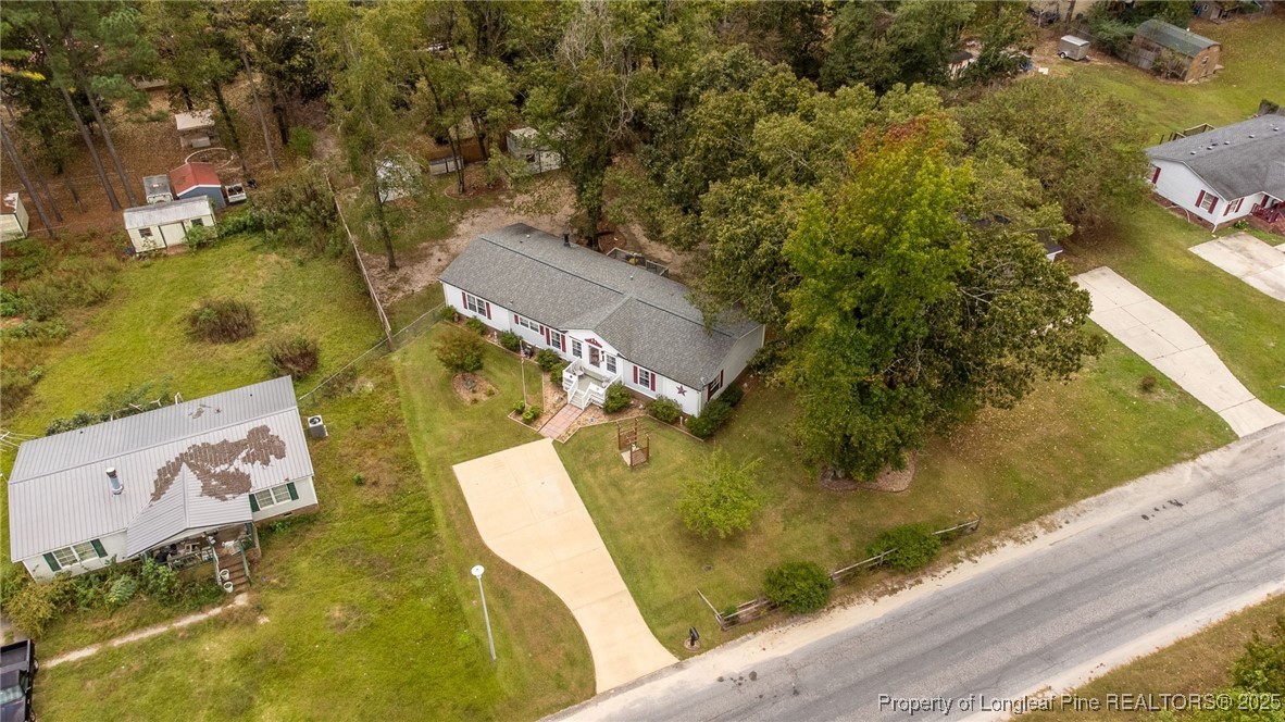 520 Inverary Drive Raeford, NC 28376 - Photo 42 of 43 an aerial view of residential house with outdoor space