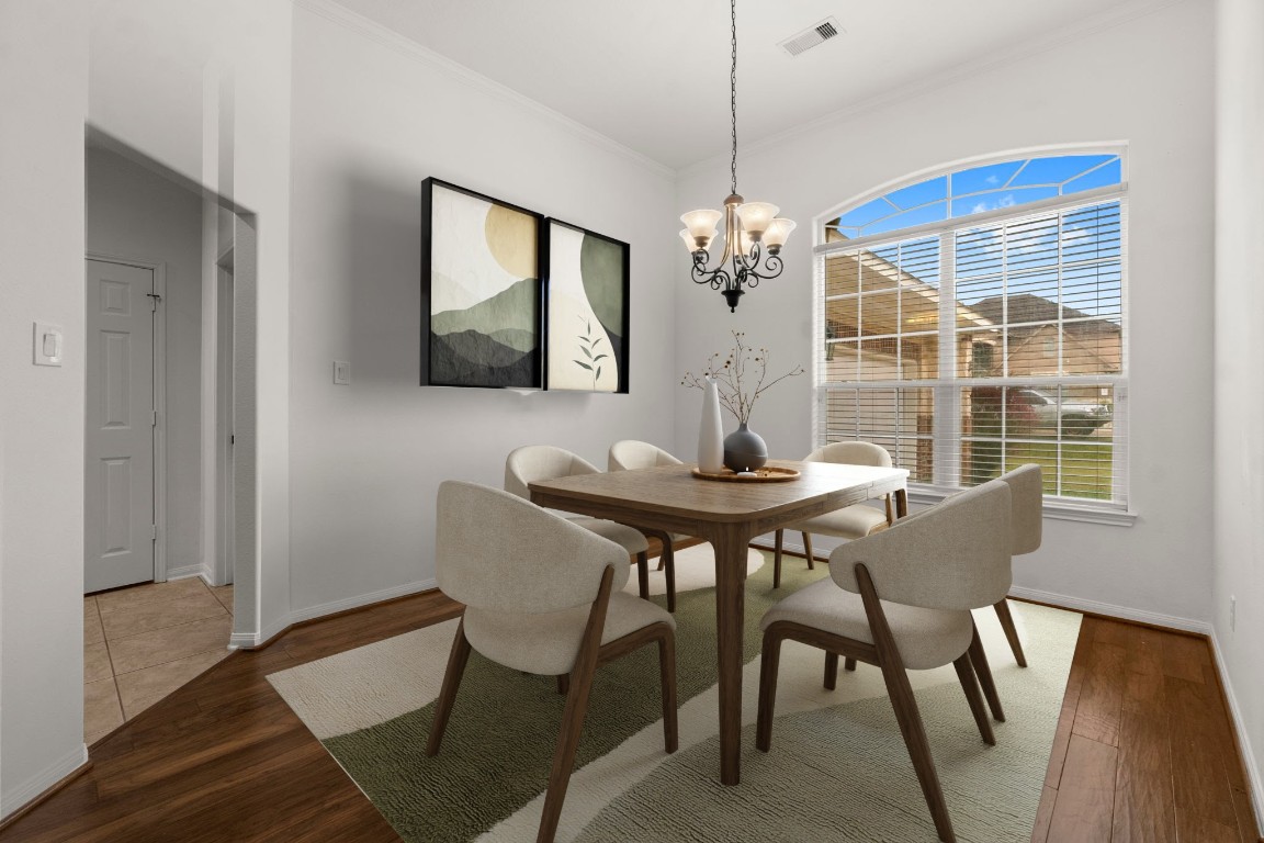 638 Spring Forest Court Conroe, TX 77302 - Photo 4 of 22 Virtually staged formal dining room