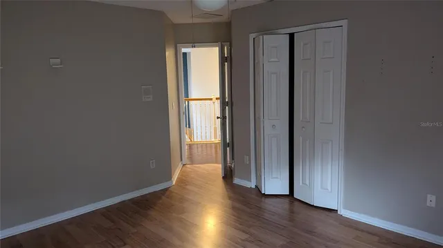 a view of backyard with green space