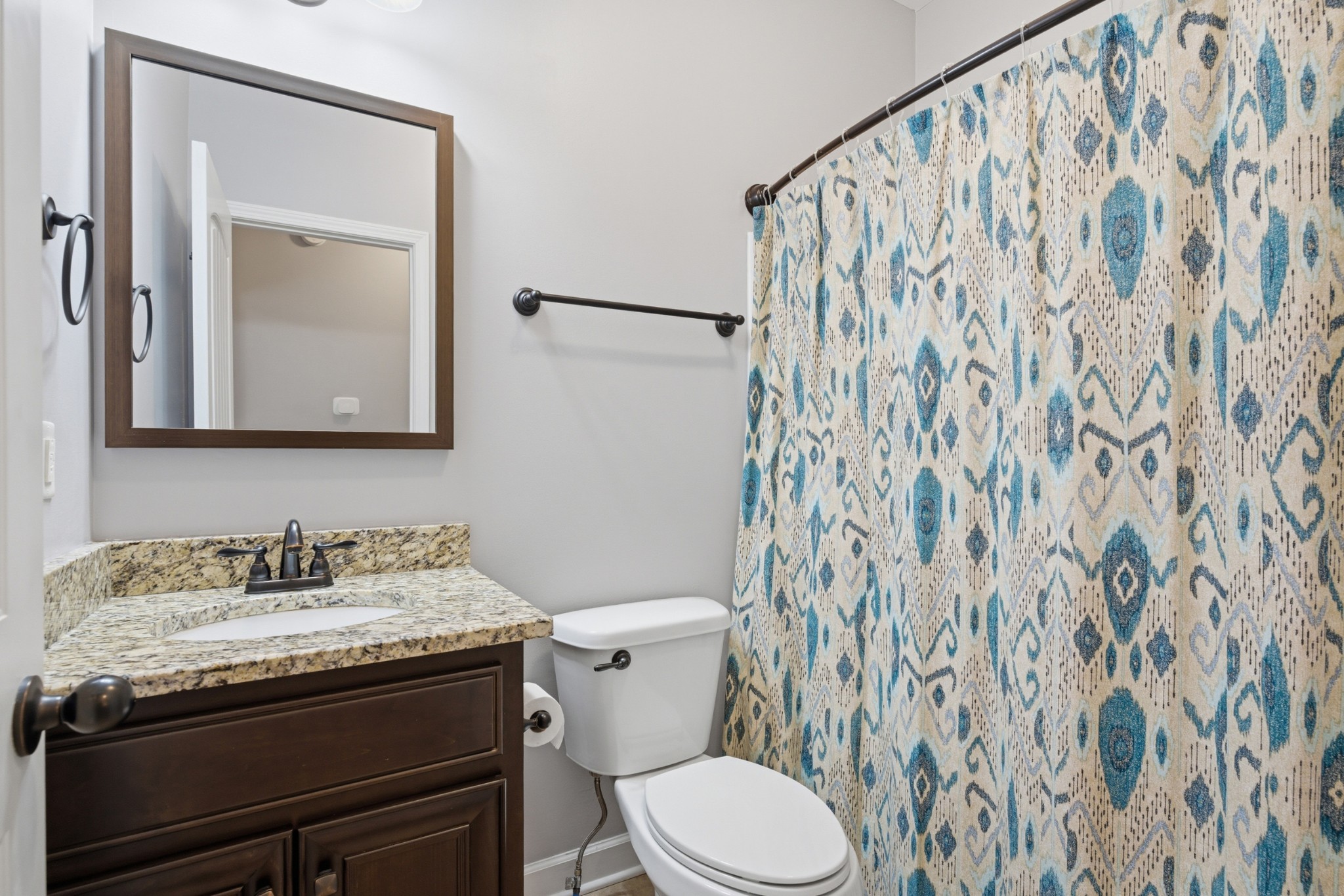 108 Amazonway Ridge Lascassas, TN 37085 - Photo 20 of 31 a bathroom with a granite countertop sink and a toilet