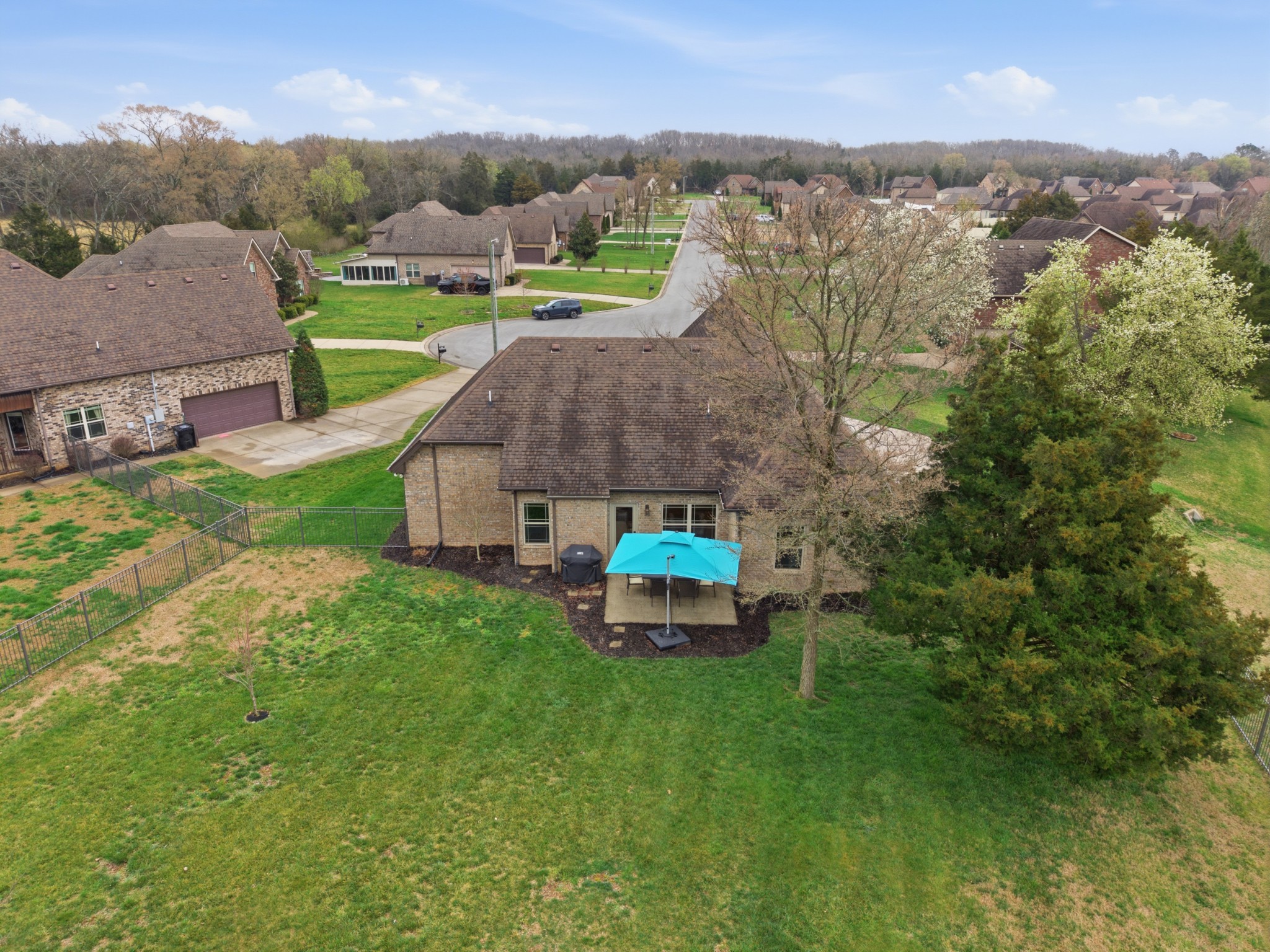 108 Amazonway Ridge Lascassas, TN 37085 - Photo 28 of 31 an aerial view of a house with garden space and mountain view