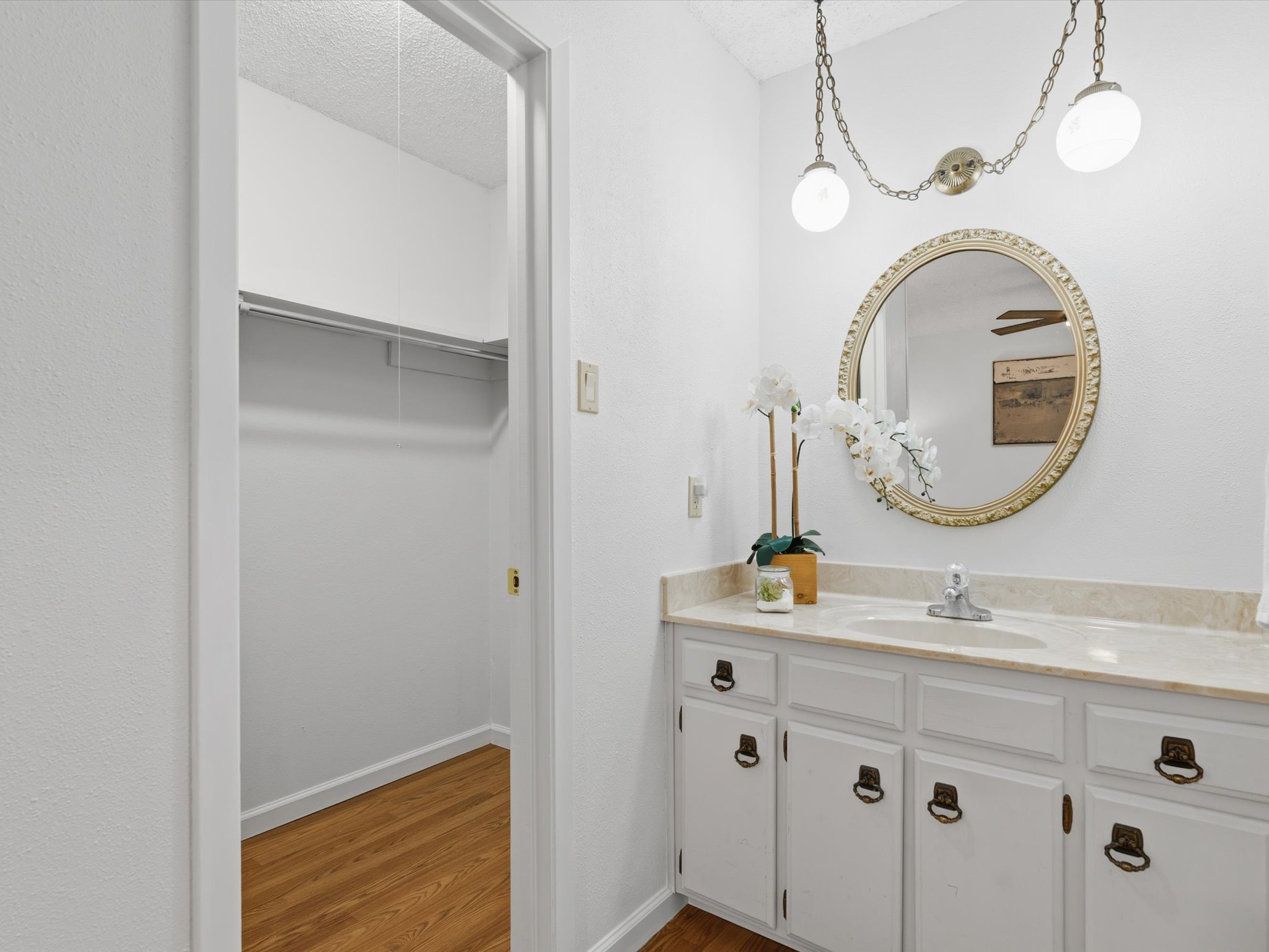 1005 Ranch Road Georgetown, TX 78628 - Photo 19 of 30 The vanity area is flanked by a walk-in closet and the wet room.