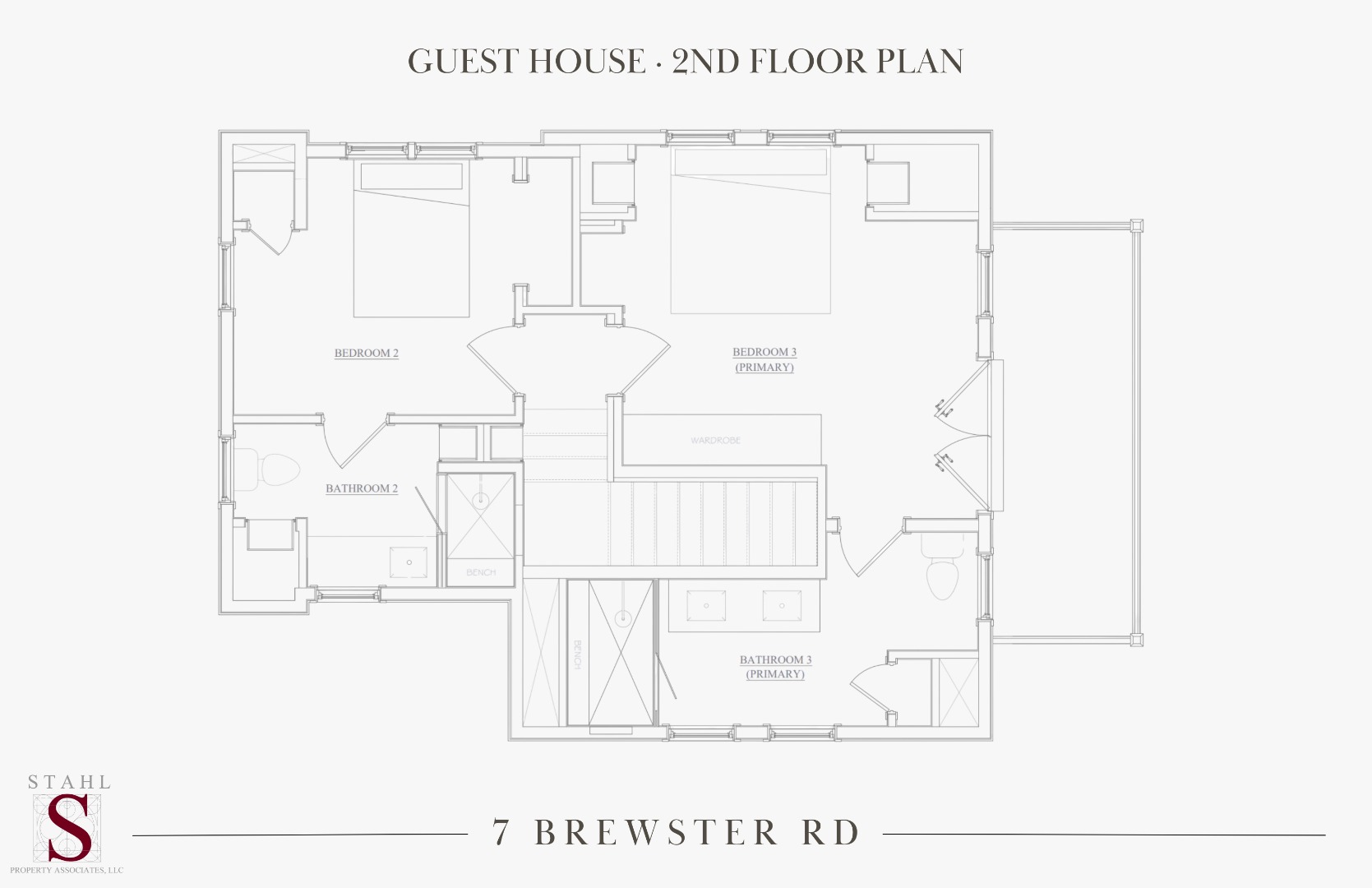 7 Brewster Road Nantucket, MA 02554 - Photo 23 of 23 Guest House Second Floor Plan