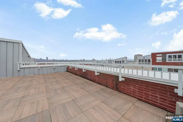 a view of terrace with city view