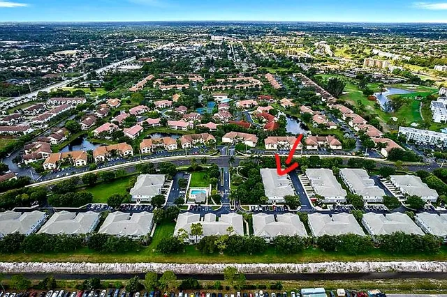 an aerial view of multiple house