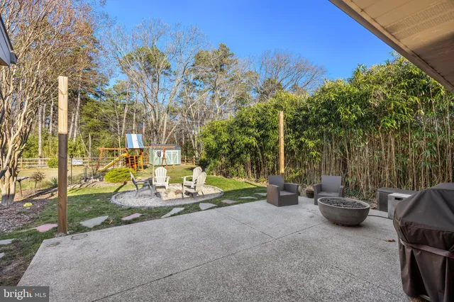 a view of a slide with a fountain