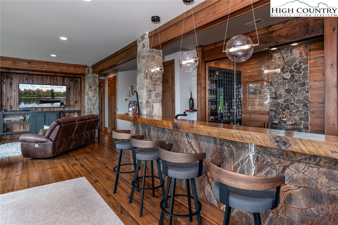 550 Pepperroot Road Boone, NC 28607 - Photo 44 of 50 a view of a dining room with furniture window and outside view