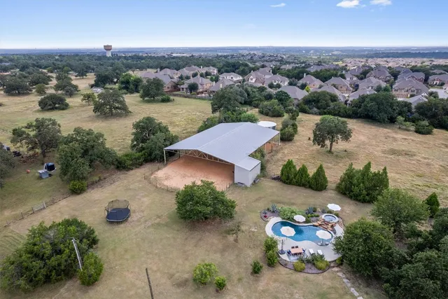 an aerial view of multiple house
