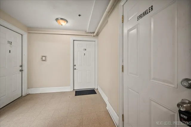 a view of a storage & utility room with closet