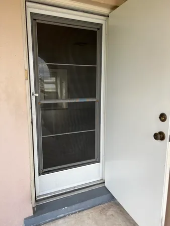 a wooden door