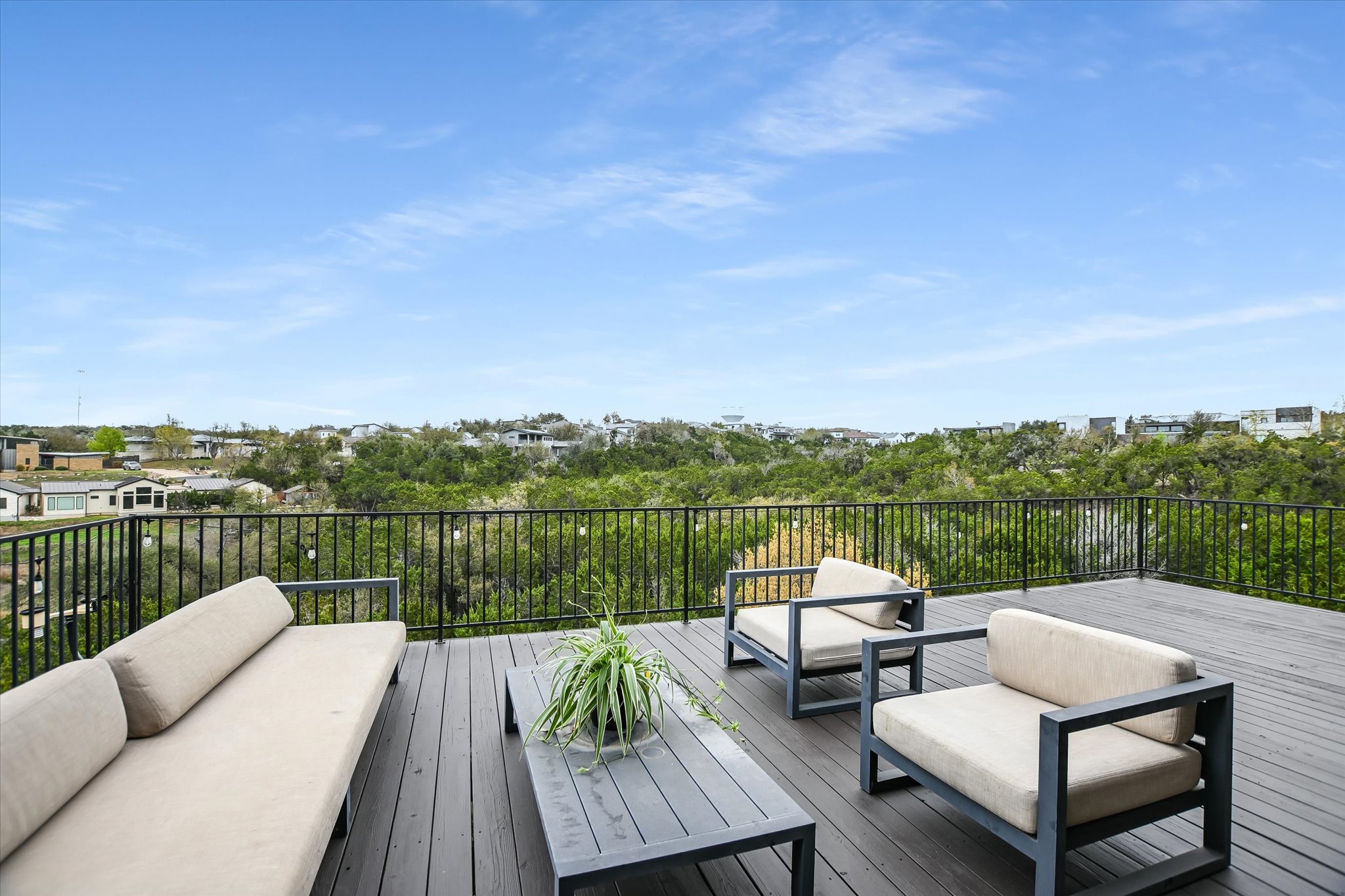 a view of a lake from balcony