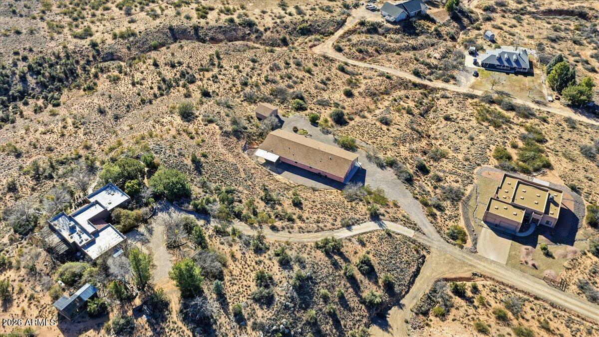 1980 Koch Ranch Road Cornville, AZ 86325 - Photo 32 of 41 an aerial view of a house with a yard