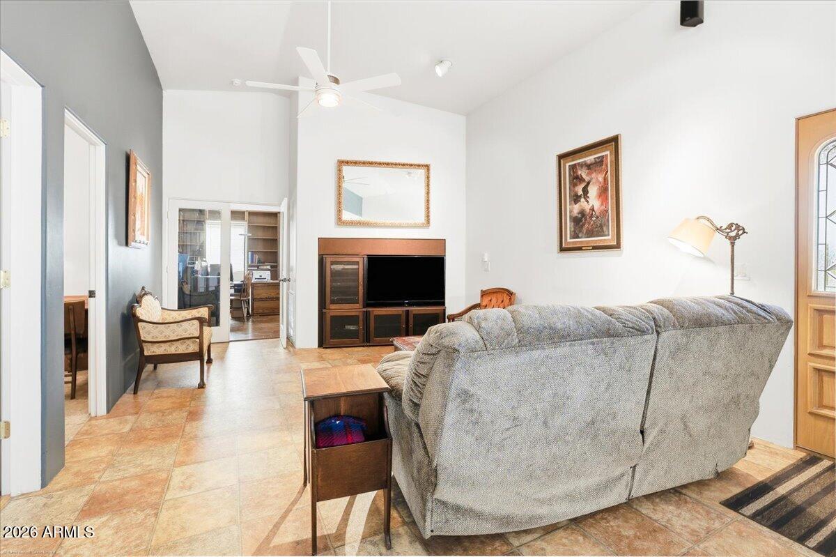 1980 Koch Ranch Road Cornville, AZ 86325 - Photo 5 of 41 a living room with furniture and a fireplace