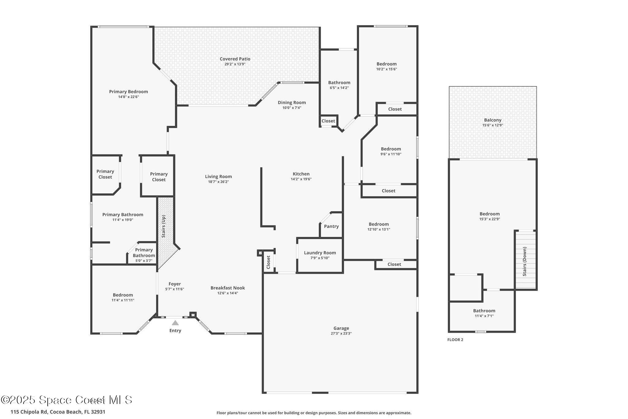 115 Chipola Road Cocoa Beach, FL 32931 - Photo 76 of 76 FLOOR PLAN CHIPOLA