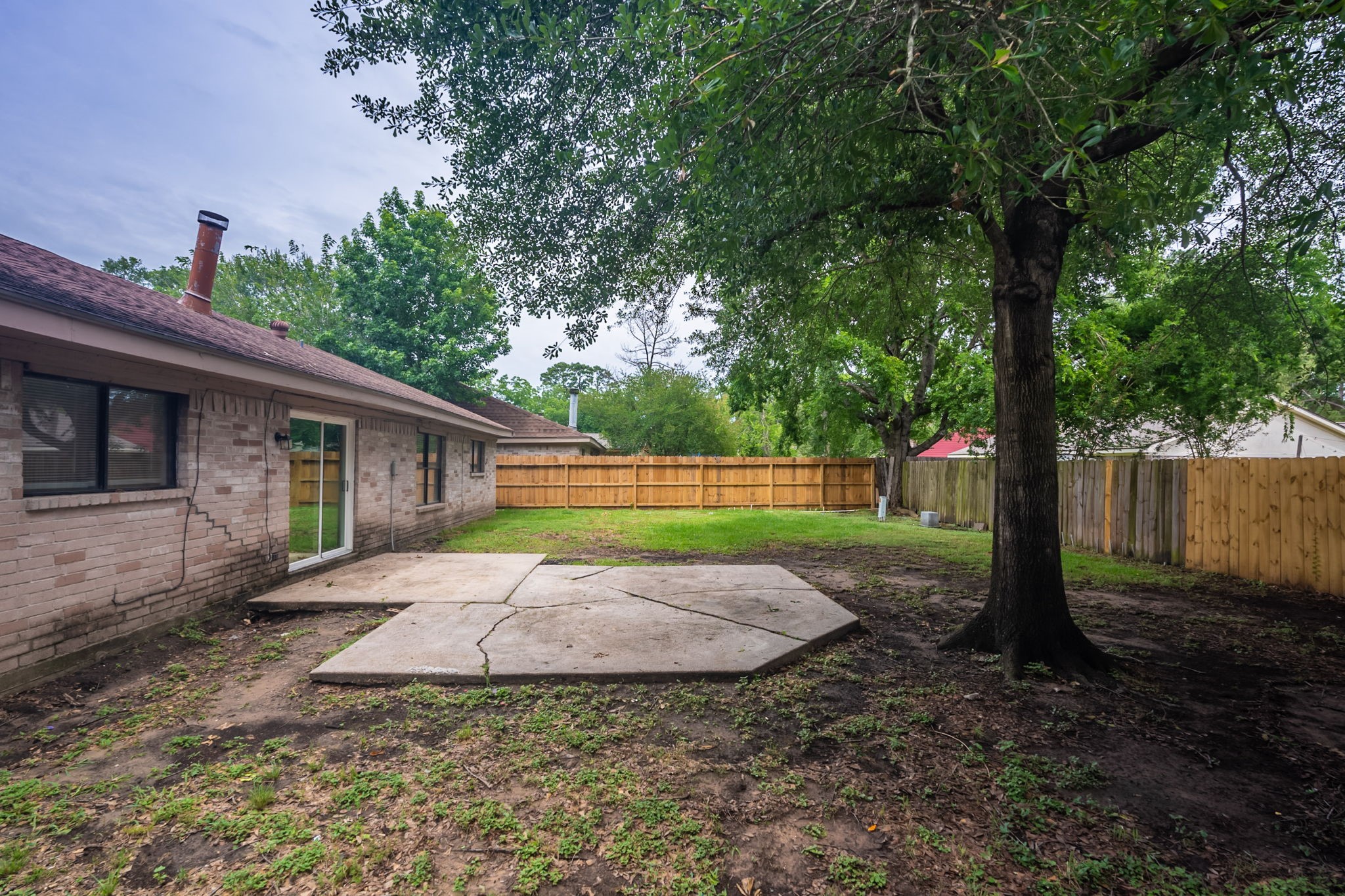 2302 Peaceful Valley Drive Spring, TX 77373 - Photo 35 of 39 a view of backyard with green space