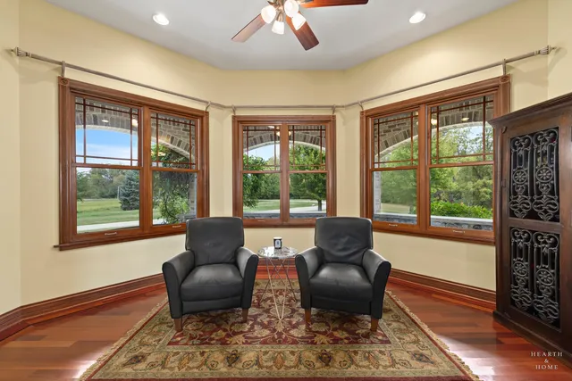 a view of a lake with a house