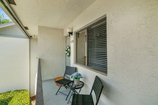 a house view with a seating space