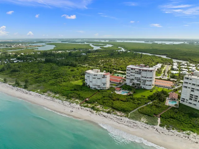 a view of a city and ocean view