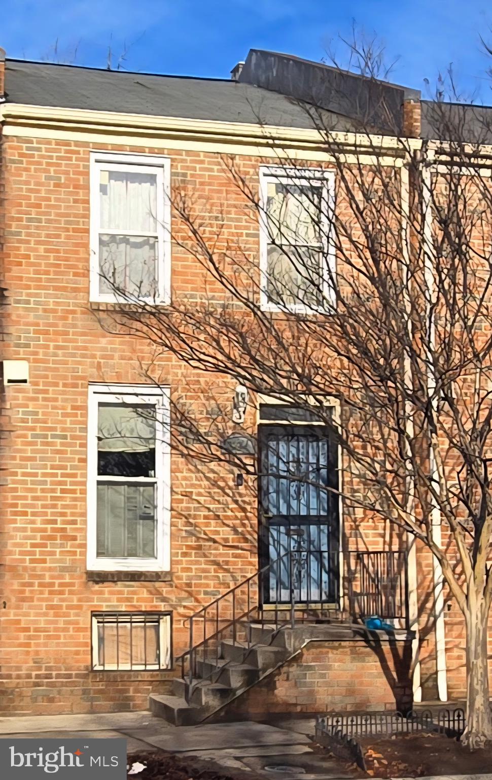 a front view of a house