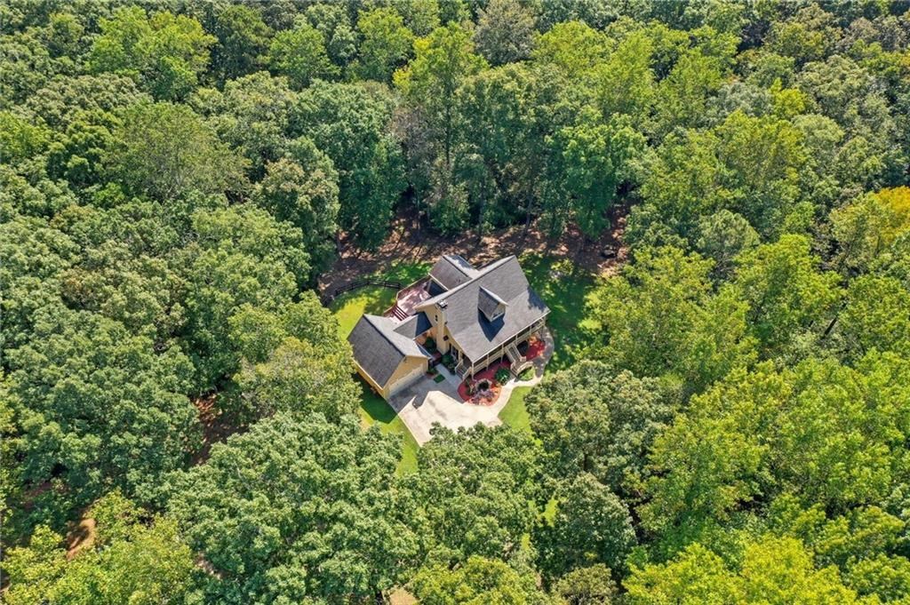 491 Hyde Road Jasper, GA 30143 - Photo 50 of 60 an aerial view of a house with a yard and large trees
