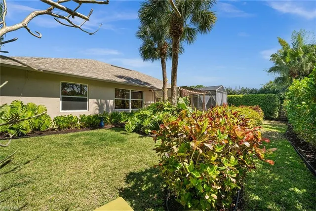 a house view with a garden space