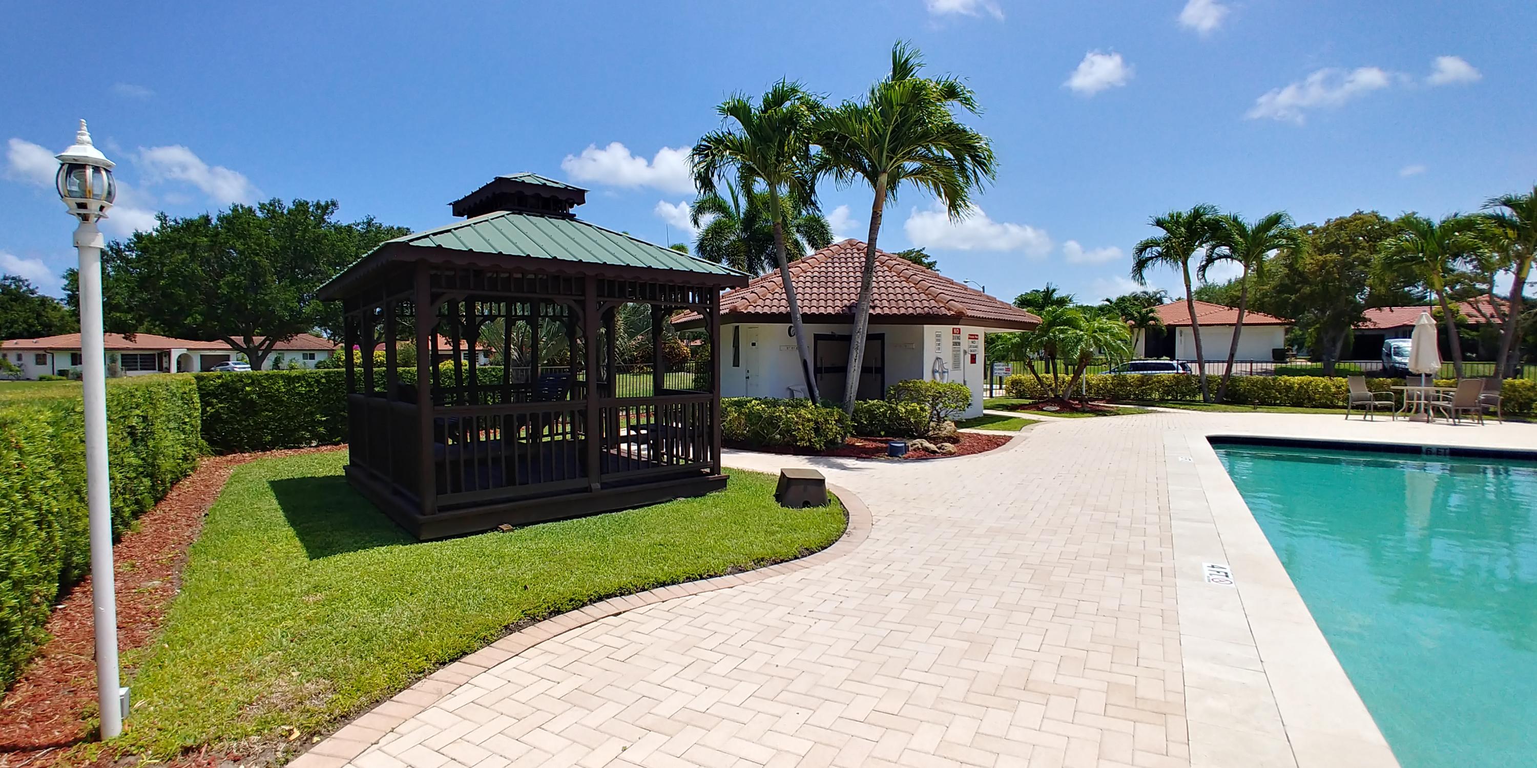 354 Northwest 42nd Street Boca Raton, FL 33431 - Photo 28 of 36 Pool side - Gazebo and Showers