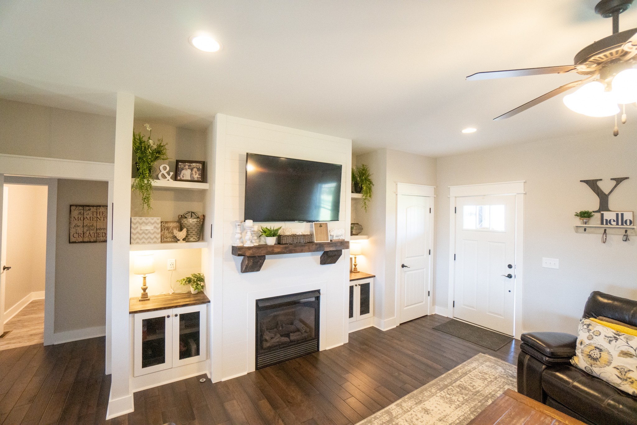2017 Carpenter Bridge Road Columbia, TN 38401 - Photo 7 of 36 a living room with a flat screen tv and a fireplace