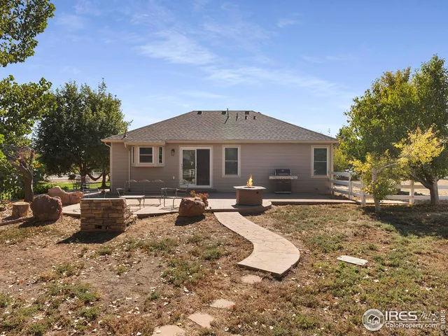 a front view of a house with patio