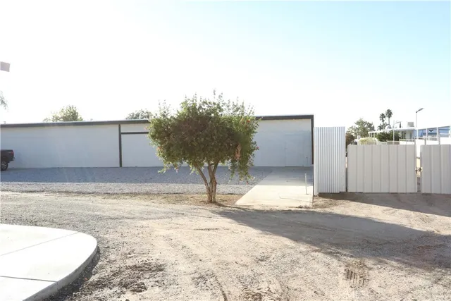 a view of a backyard space