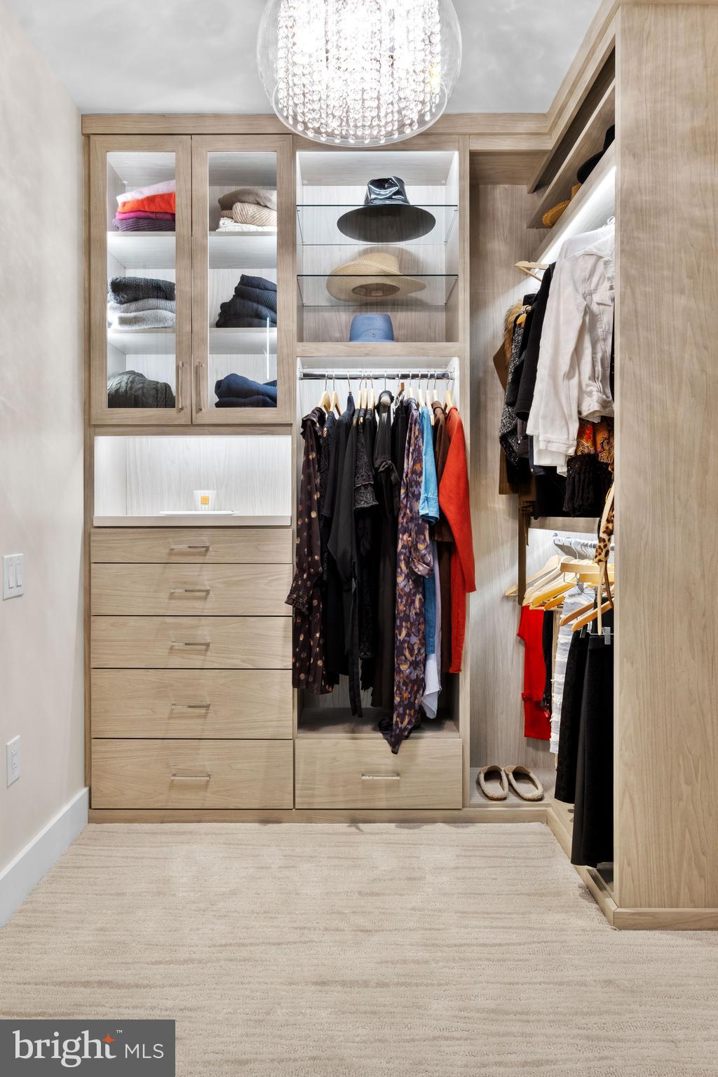 500 Walnut Street, Unit 1001 Philadelphia, PA 19106 - Photo 43 of 60 a view of walk in closet with clothes and shoes