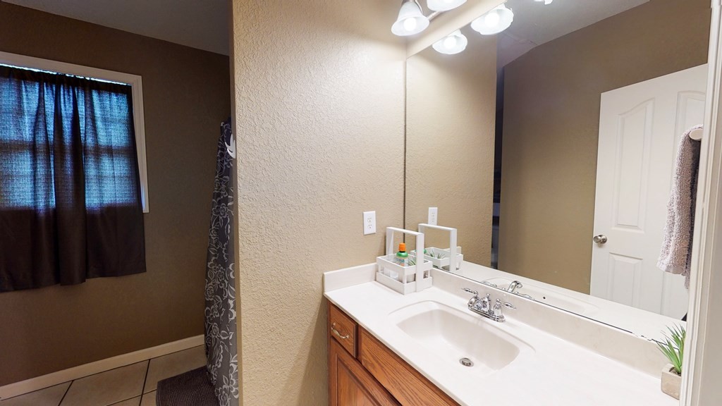 1365 No Pone Valley Road Northwest Georgetown, TN 37336 - Photo 26 of 48 a bathroom with a sink vanity and a mirror