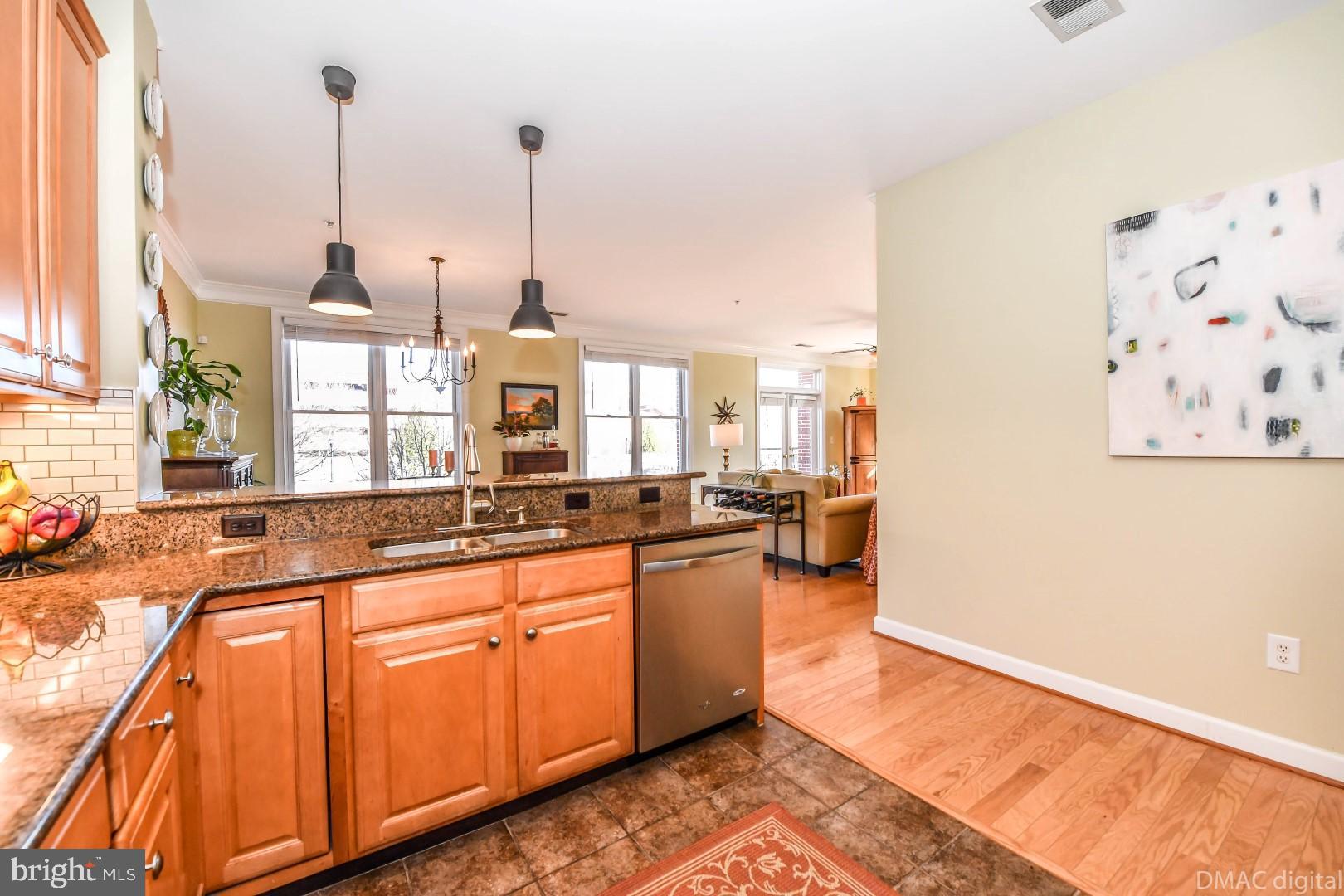 35 East All Saints Street, Unit 104 Frederick, MD 21701 - Photo 15 of 46 Kitch open to the most beautiful part of the house