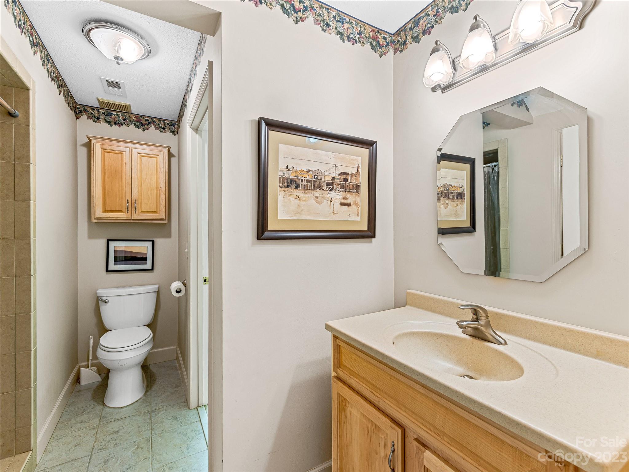 263 Sylvan Lane Mill Spring, NC 28756 - Photo 27 of 45 a bathroom with a sink and a mirror